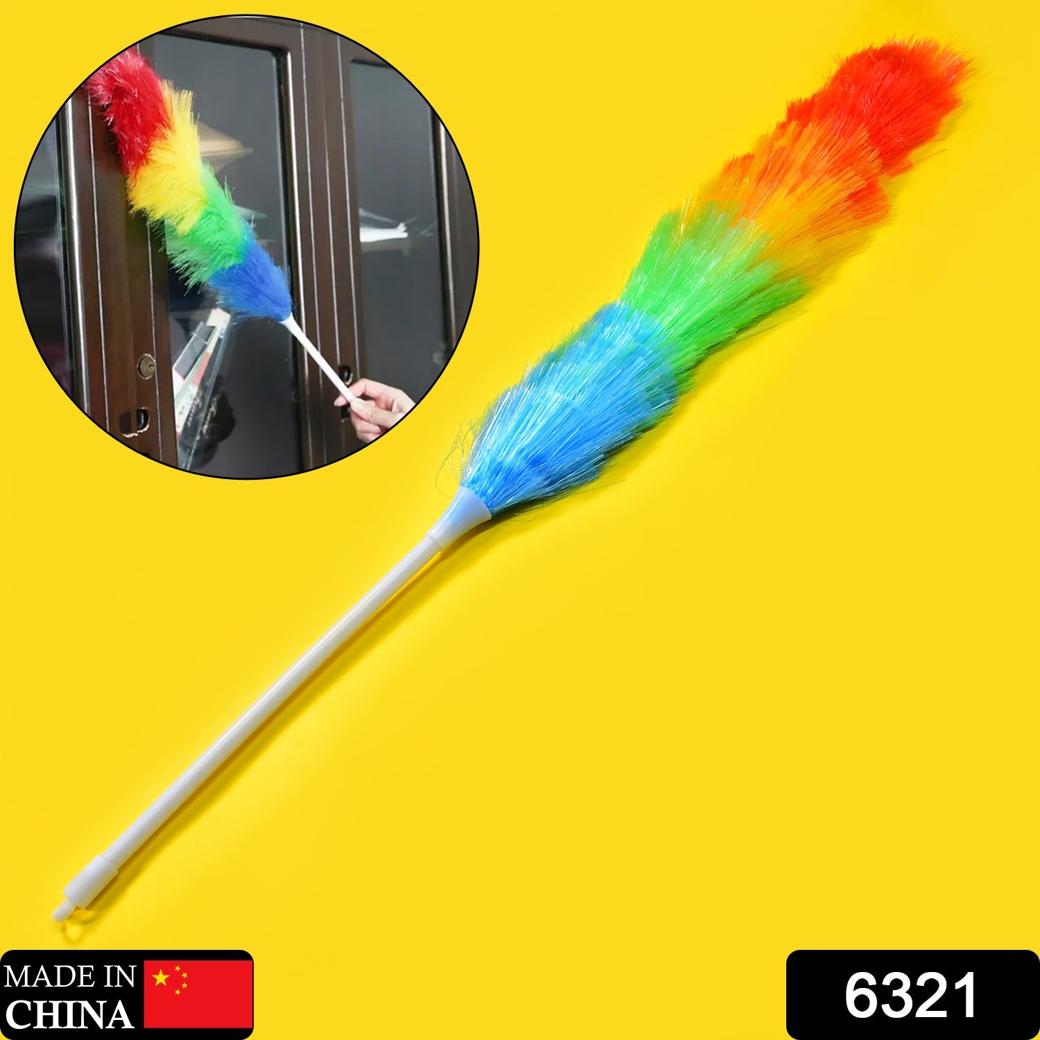 6321 Colorful Feather Duster | Microfiber Duster for Cleaning | Dusting Stick | Dusting Brush DeoDap 6321 Colorful Feather Duster | Microfiber Duster for Cleaning | Dusting Stick | Dusting Brush DeoDap